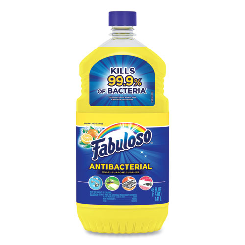 Fabuloso® Antibacterial Multi-Purpose Cleaner, Sparkling Citrus Scent, 48 oz Bottle, 6/Carton
