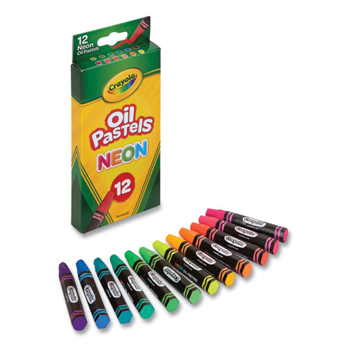 Crayola® Neon Oil Pastels, 12 Assorted Colors, 12/Pack