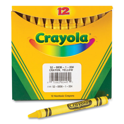 Choice Bulk Yellow Crayon - 500/Box