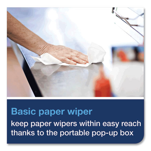 Basic Paper Wiper, 1-Ply, 9 x 10.5, White, 250/Box, 24 Boxes/Carton