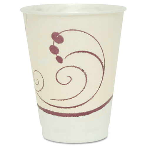 Image of Trophy Plus Dual Temperature Insulated Cups in Symphony Design, 12 oz, Beige, 1,000/Carton