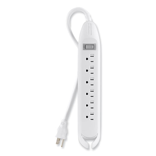 Image of Belkin® Power Strip, 6 Outlets, 12 Ft Cord, White