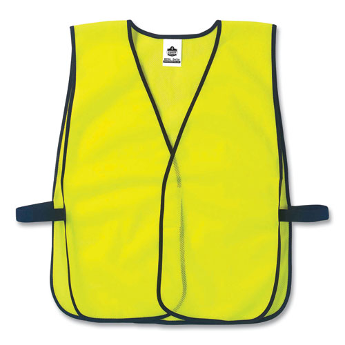 GloWear 8010HL Non-Certified Economy Vest, Polyester, One Size Fits Most, Lime