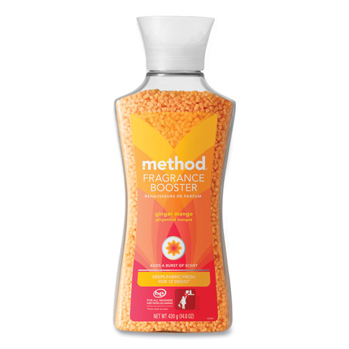 Method® Fragrance Booster Beads, Ginger Mango Scent, 14.8 oz Bottle, 6/Carton