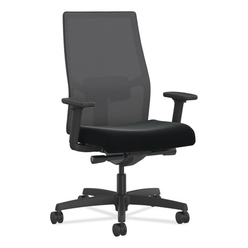 Image of Ignition 2.0 4-Way Stretch Mid-Back Mesh Task Chair, Supports 300 lb, 17" to 21" Seat Height, Black, Ships in 7-10 Bus Days
