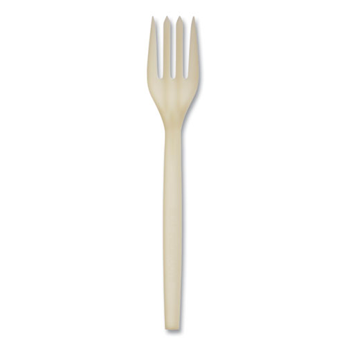 EcoSense Renewable Plant Starch Cutlery, Fork, 7", 50/Pack