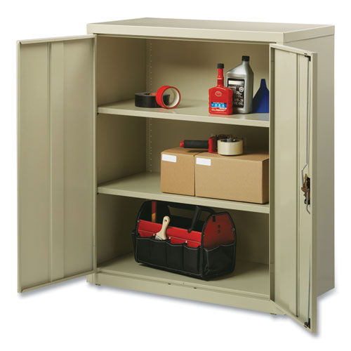OIF Fully Assembled Storage Cabinets, 3 Shelves, 36" x 18" x 42", Putty