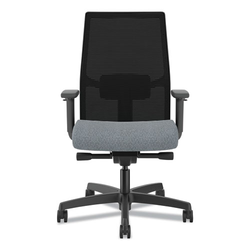 Image of Ignition 2.0 4-Way Stretch Mid-Back Mesh Task Chair, Gray Adjustable Lumbar Support, Basalt/Black, Ships in 7-10 Bus Days