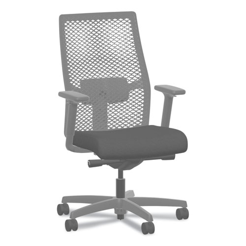 Image of Ignition 2.0 Reactiv Mid-Back Task Chair, 17.25" to 21.75" Seat Height, Black Fabric Seat, Black Back, Ships in 7-10 Bus Days