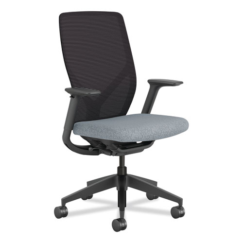 Image of Flexion Mesh Back Task Chair, Supports Up to 300 lb, 14.81" to 19.7" Seat Height, Black/Basalt