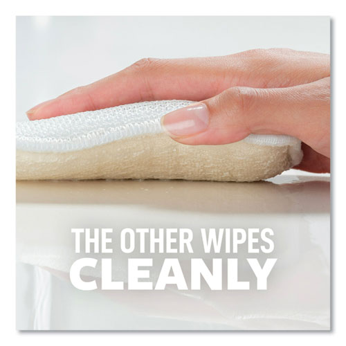 Greener Clean Dual Action Scrub and Wipe, 2.8 x 4.7, 0.7" Thick, White, 2/Pack