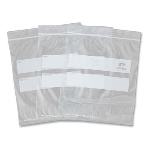 Ziploc storage bags quart 1.75 mil case of 500 bag