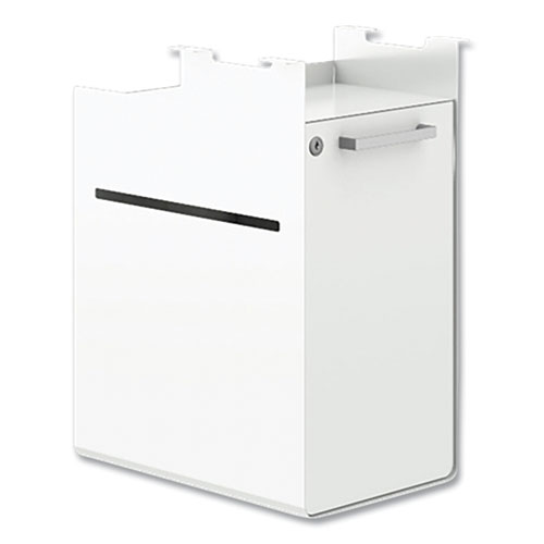 Fuse Undermount Storage Pedestal, 1 Shelf/1 Cubby, Left/Right Orientation, White, 10 x 14.37 x 20