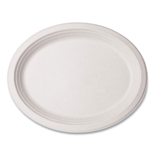 Nourish Molded Fiber Tableware, Platter, 8 x 10 x 1, White, 500/Carton