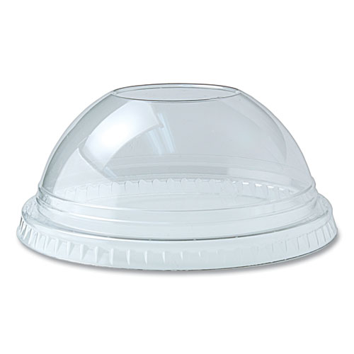 Image of Kal-Clear/Nexclear Drink Cup Lids, Dome Lid with 1" Hole, Fits 12 to 20 oz Cold Cups, Clear, 1,000/Carton