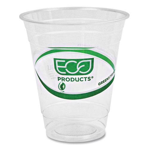 Eco-Products® Greenstripe Renewable And Compostable Cold Cups, 12 Oz, Clear, 50/Pack, 20 Packs/Carton