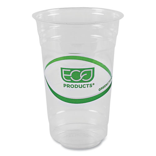Eco-Products® Greenstripe Renewable And Compostable Cold Cups, 20 Oz, Clear, 50/Pack, 20 Packs/Carton