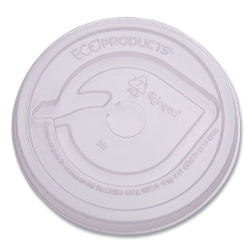 Image of Eco-Products® Greenstripe Renewable And Compost Cold Cup Flat Lids, Fits 9 Oz To 24 Oz Cups, Clear, 100/Pack, 10 Packs/Carton