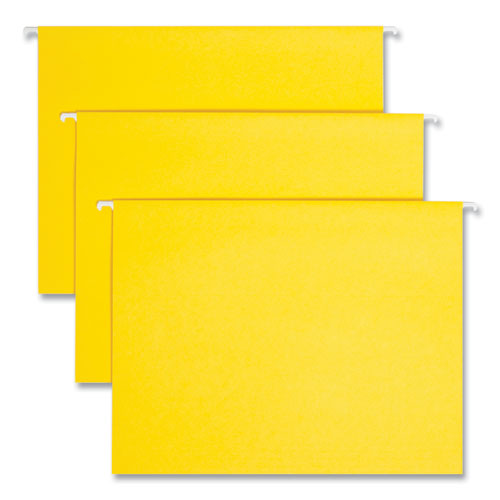 Smead™ Colored Hanging File Folders With 1/5 Cut Tabs, Letter Size, 1/5-Cut Tabs, Yellow, 25/Box