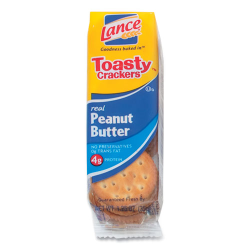 Toasty Crackers, Peanut Butter, 1.25 oz Packet, 24/Box