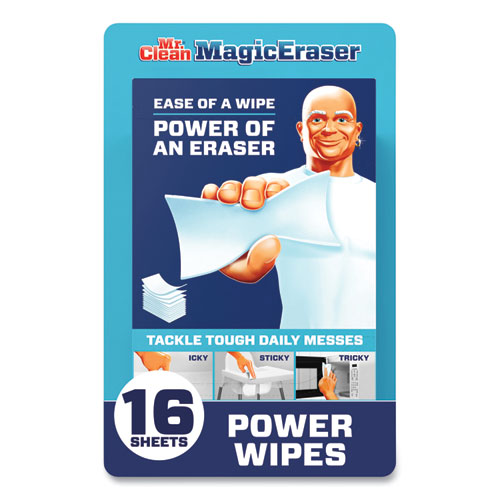 Mr. Clean® Magic Eraser Sheets, 3.5 x 5.8, 0.03" Thick, White, 16 Sheets/Pack, 4 Packs/Carton