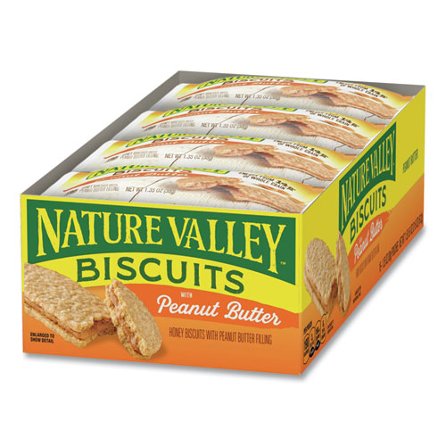 Biscuits, Peanut Butter, 1.35 oz Packet, 16/Box