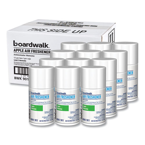 Boardwalk® Metered Air Freshener Refill, Apple Harvest, 5.3 Oz Aerosol Spray, 12/Carton