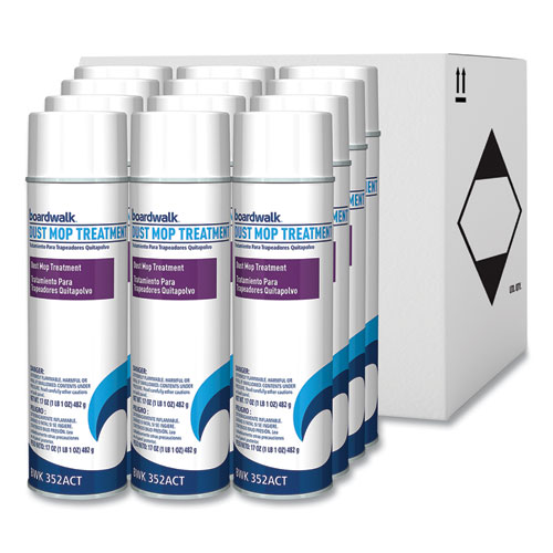 Boardwalk® Dust Mop Treatment, Pine Scent, 17 oz Aerosol Spray, 12/Carton