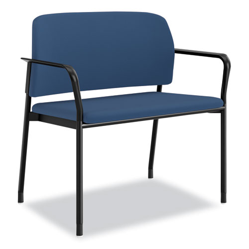 HON® Accommodate Series Bariatric Chair with Arms, 33.5" x 21.5" x 32.5", Flint Seat, Flint Back, Charblack Legs