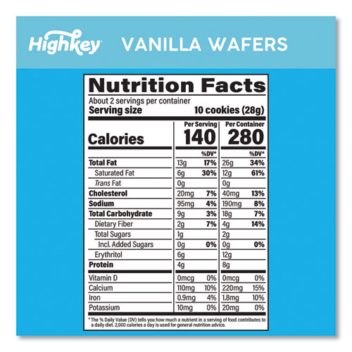 Vanilla Wafer, Vanilla, 2 oz Packet, 6/Carton