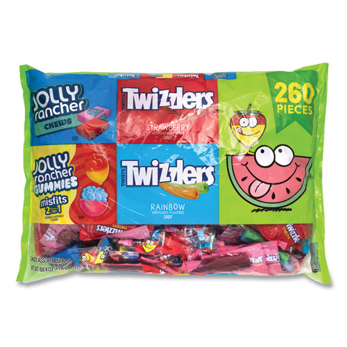 Twizzlers and Jolly Rancher Sweets Assortment Bulk Variety, Assorted Flavors, 260/Pack, Ships in 1-3 Business Days