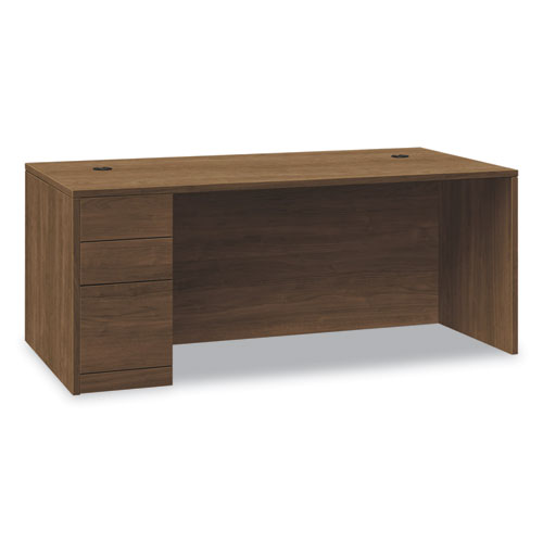 10500 Series Single Pedestal Desk, Left Pedestal: Box/Box/File, 66" x 30" x 29.5", Pinnacle
