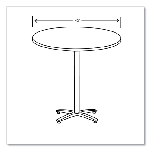 Between Round Table Top, 42" Diameter, Silver Mesh