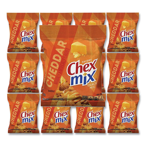 Snacks, Cheddar, 3.75 oz Bag, 8/Carton