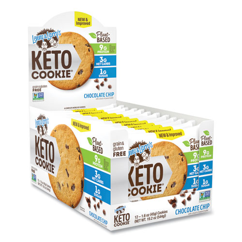 Keto Chocolate Chip Cookie, Chocolate Chip, 1.6 oz Packet, 12/Pack, Ships in 1-3 Business Days