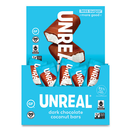 UNREAL® Dark Chocolate Coconut Bars, 0.53 oz, Individually Wrapped, 40/Pack, Ships in 1-3 Business Days