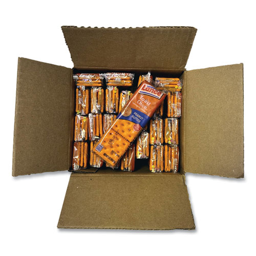 Toast Cheese Crackers, Peanut Butter, 1.5 oz Packet, 24/Box