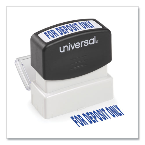 Message Stamp, for DEPOSIT ONLY, Pre-Inked One-Color, Blue