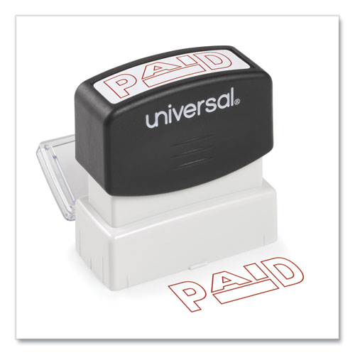 Message Stamp, PAID, Pre-Inked One-Color, Red