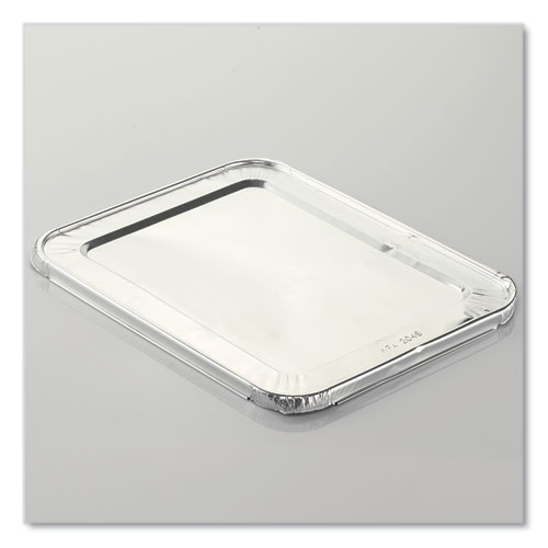 Steam Table Pan Lids, Full Curl Edge, Fits Half-Size Pan, 0.62" Deep, 11.16 x 12.75, 100/Carton