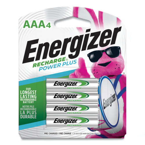 Energizer® NiMH Rechargeable AAA Batteries, 1.2 V, 4/Pack