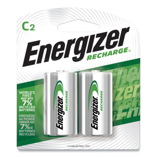 NiMH Rechargeable C Batteries, 1.2 V, 2/Pack