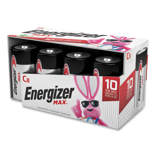 Energizer® MAX Alkaline C Batteries, 1.5 V, 8/Pack