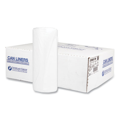 High Density Trash Can Liner - 38 x 60, 17 mic, White