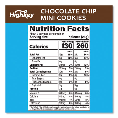 Chocolate Chip Cookies, 2 oz, Bag, 6/Carton