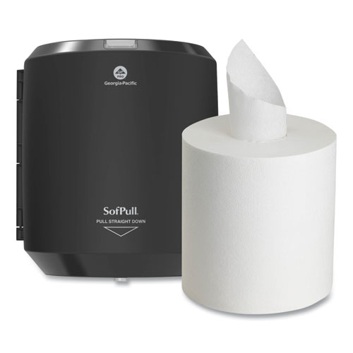 SofPull CenterPull Hand Towel Dispenser, 9.63 x 8.88 x 10.94, Black