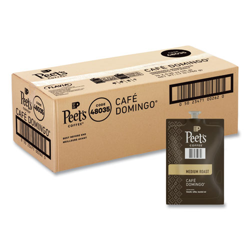 Image of Peet's Coffee Cafe Domingo Freshpack, Cafe Domingo, 0.35 oz Pouch, 76/Carton