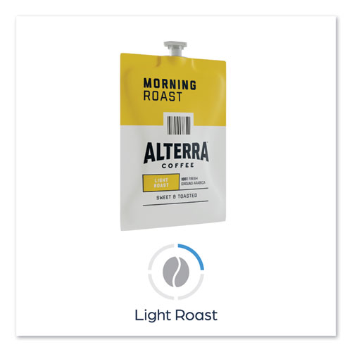 Alterra Morning Roast Coffee Freshpack, Morning Roast, 0.28 oz Pouch, 100/Carton