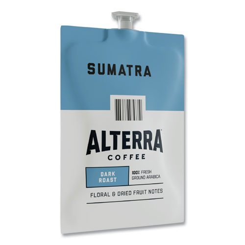 Alterra Sumatra Coffee Freshpack, Sumatra, 0.3 oz Pouch, 100/Carton