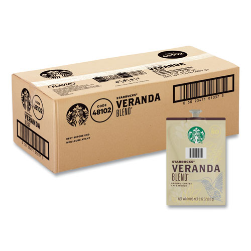 Starbucks Veranda Blend Coffee Freshpack, Veranda Blend, 0.32 oz Pouch, 76/Carton